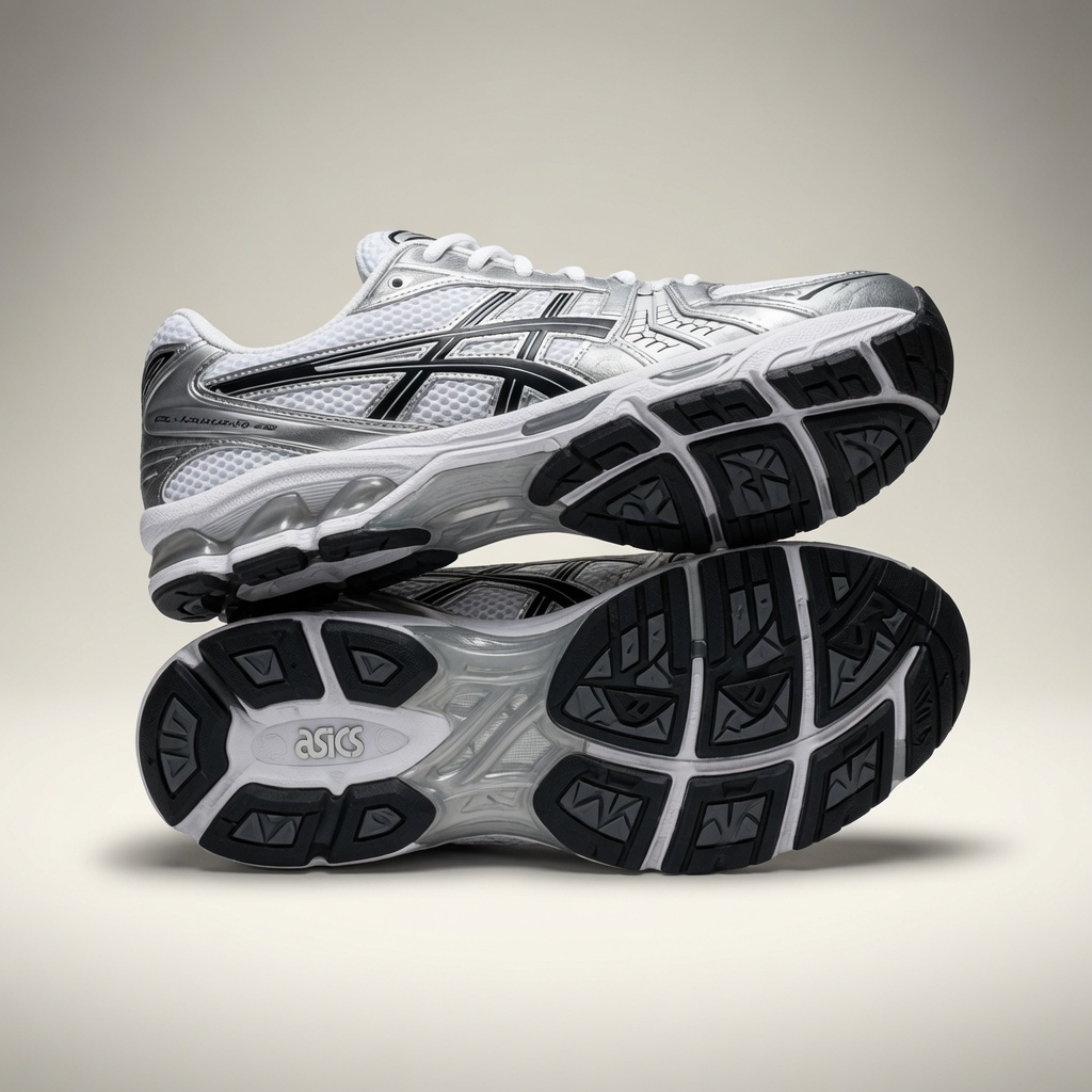 Asics Gel-1130 — Blanc / Argent / Noir vue 5