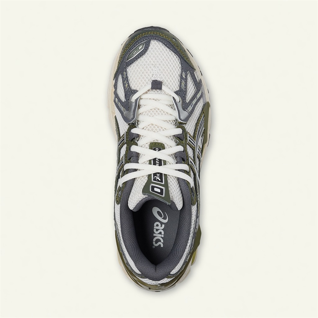 Asics Gel-Kayano 14 — Blanc / Vert / Argent vue 4