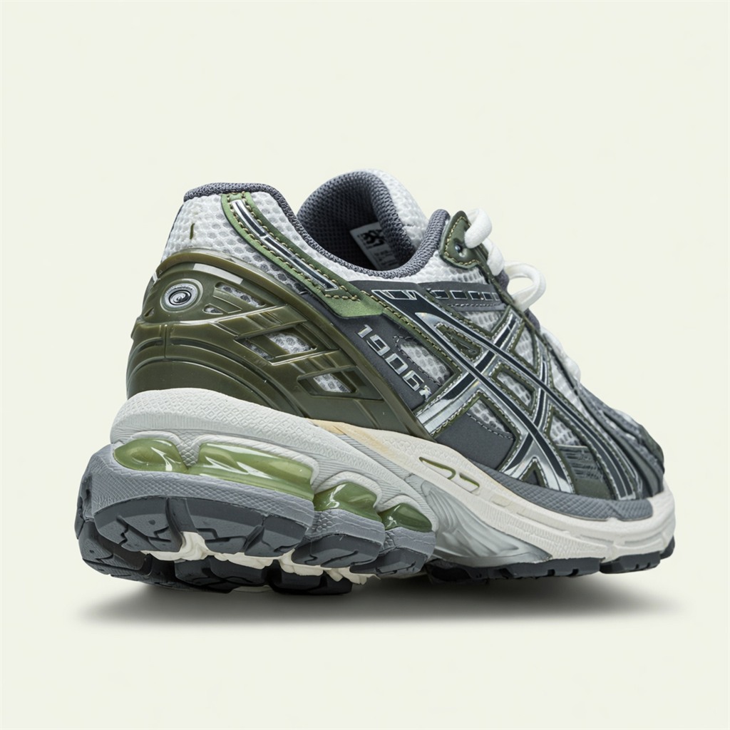 Asics Gel-Kayano 14 — Blanc / Vert / Argent vue 5