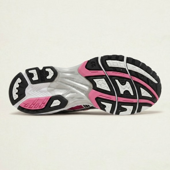 Asics Gel-Kayano 14 — Rose vif / Argent / Noir vue 3