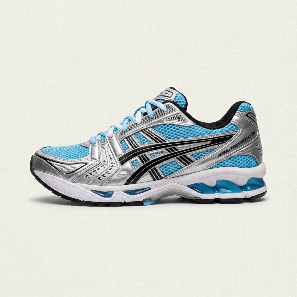 Asics Gel-Kayano 14 — Bleu ciel / Argent métallisé