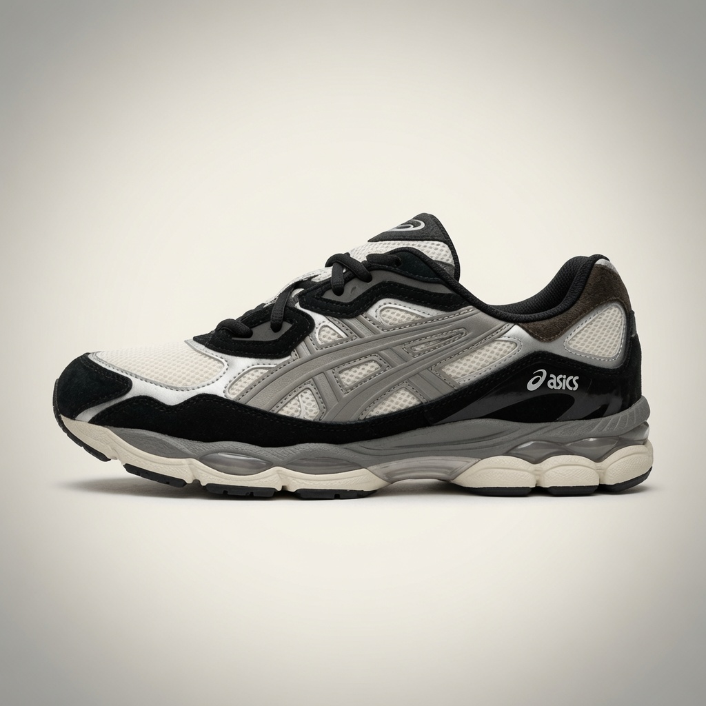 Asics Gel-Kayano — Blanc / Noir / Gris vue 2