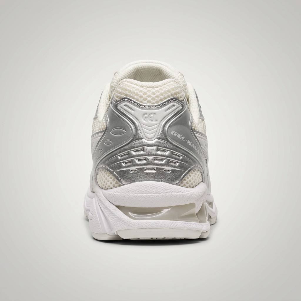 Asics Gel-Kayano — Blanc / Argent vue 3