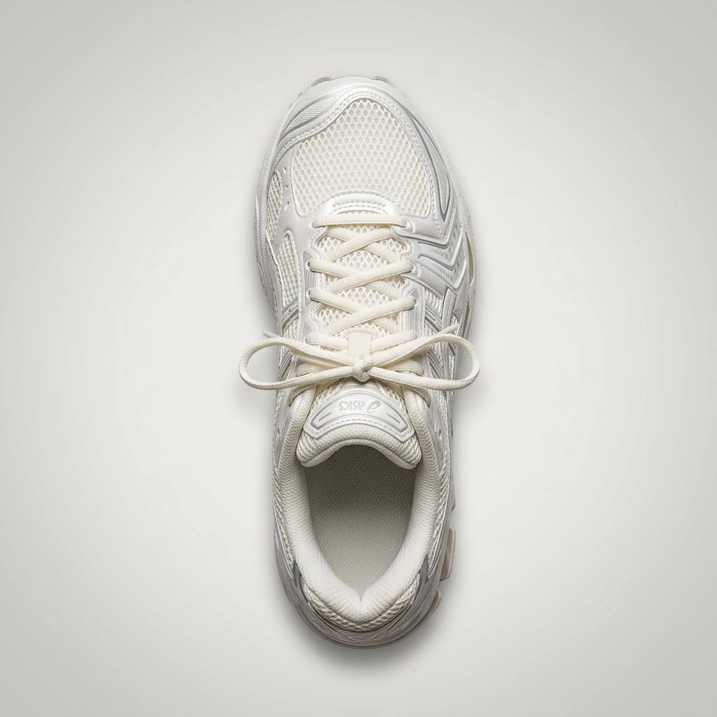 Asics Gel-Kayano — Blanc / Argent vue 4