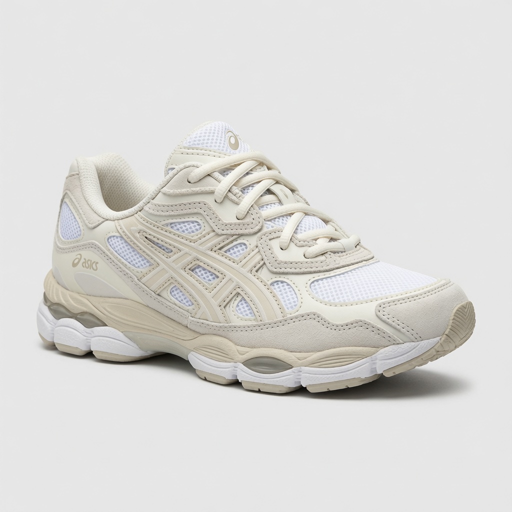 Asics Gel-NYC — Blanc/Or vue 2