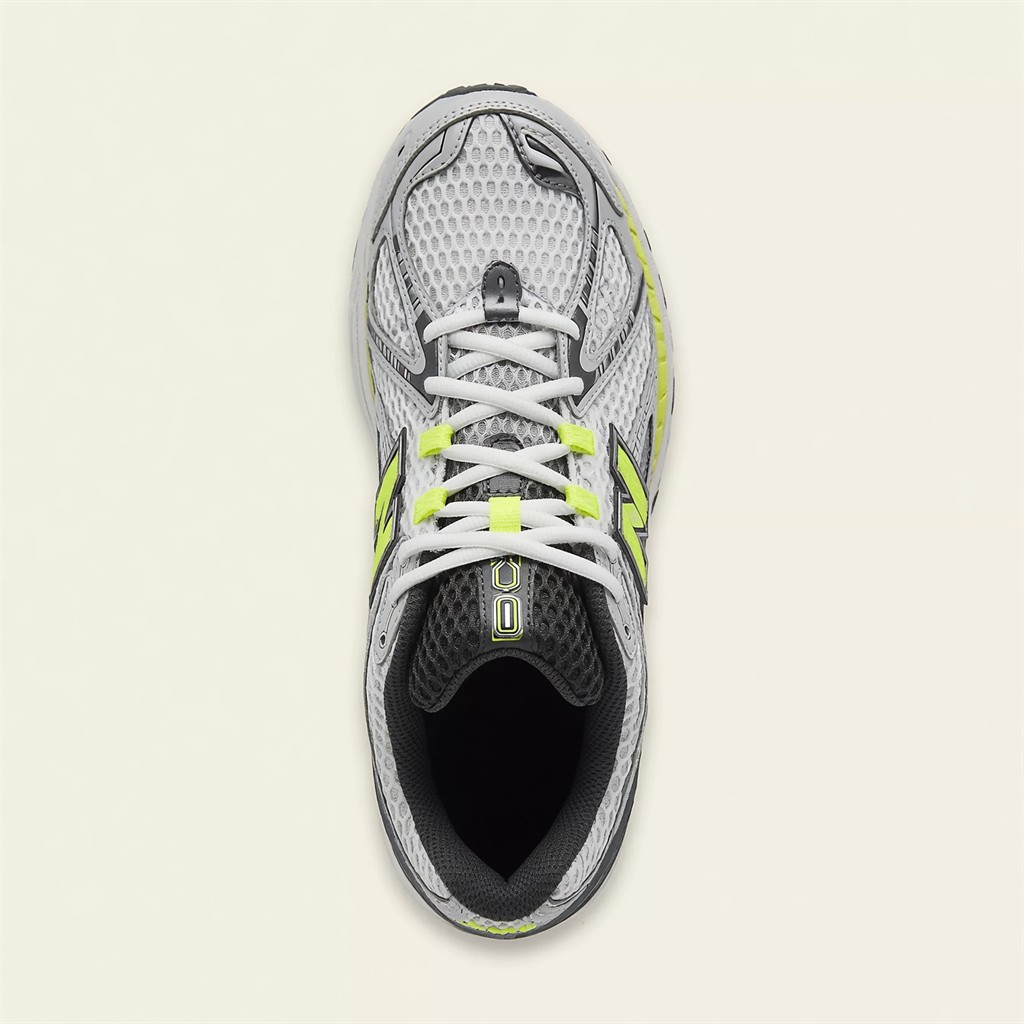 New Balance 1906R — Gris / Vert Fluo vue 5