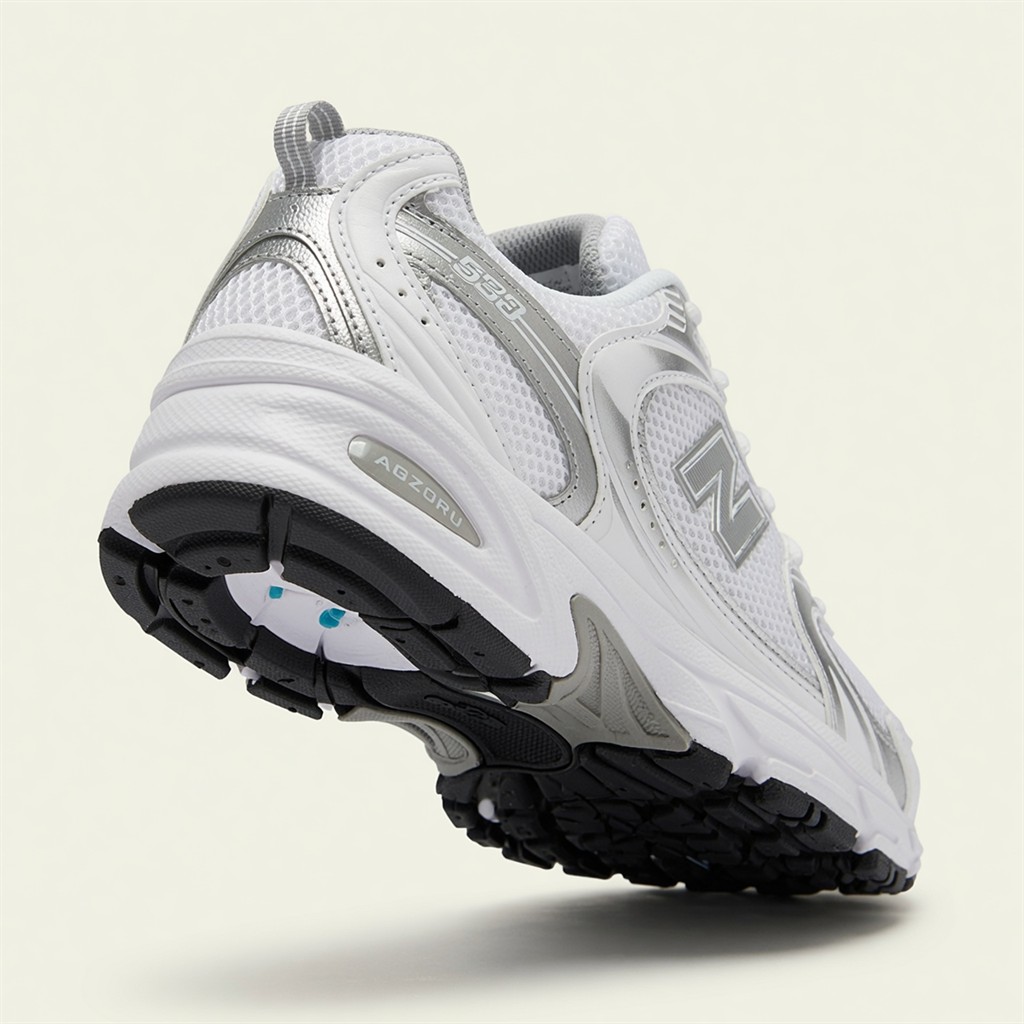 New Balance 530 — Blanc / Gris vue 3