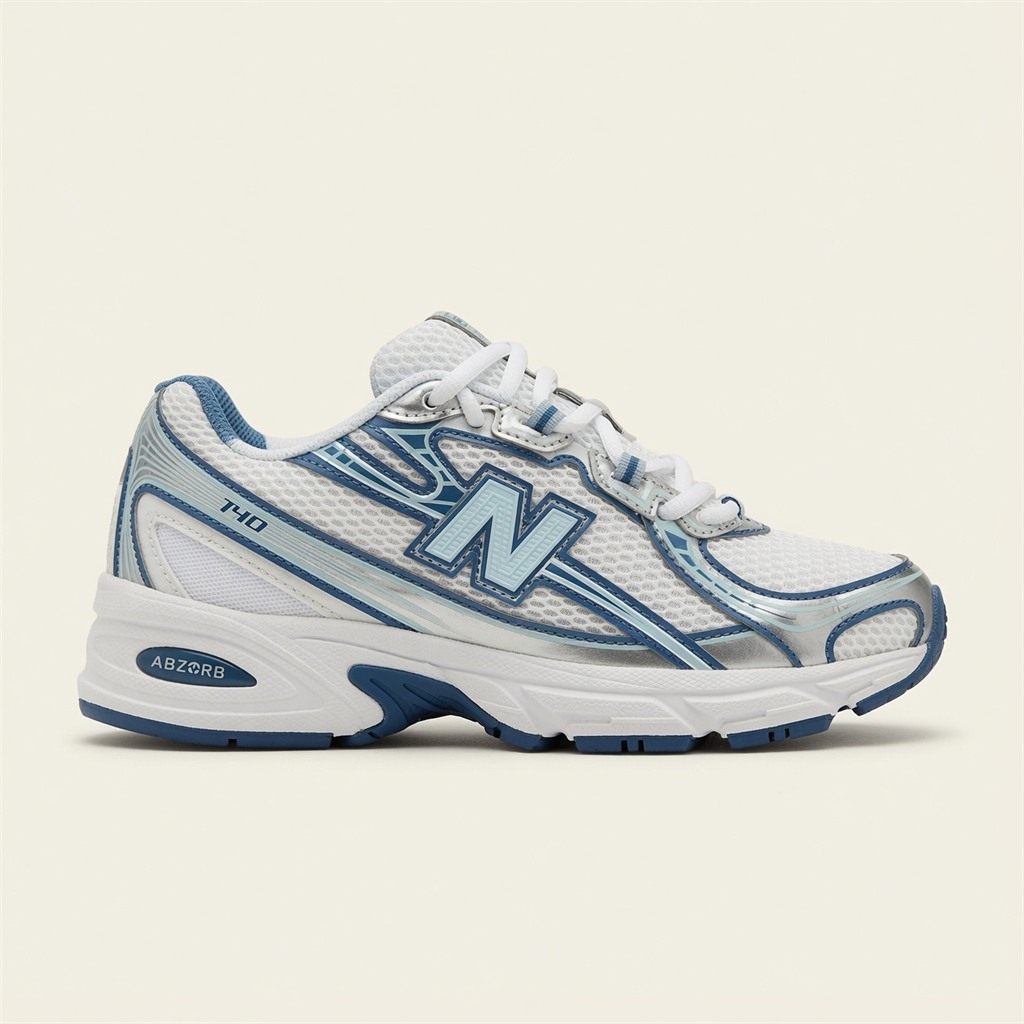 New Balance 740 — Blanc / Bleu / Argent