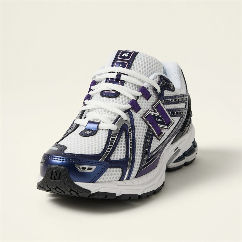 New Balance 740 — Blanc / Violet / Argent vue 4