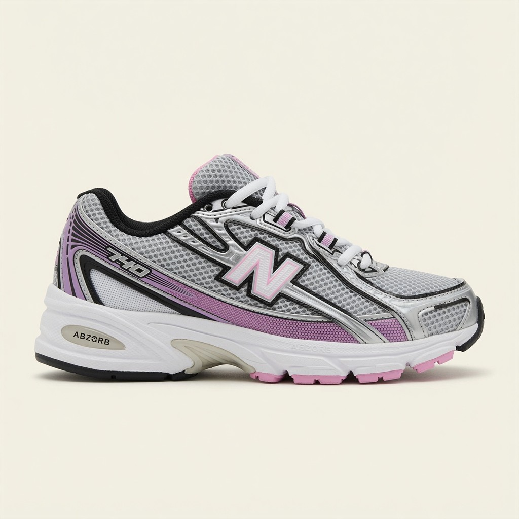 New Balance 740 — Gris / Rose / Argent