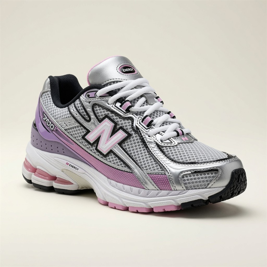 New Balance 740 — Gris / Rose / Argent vue 2