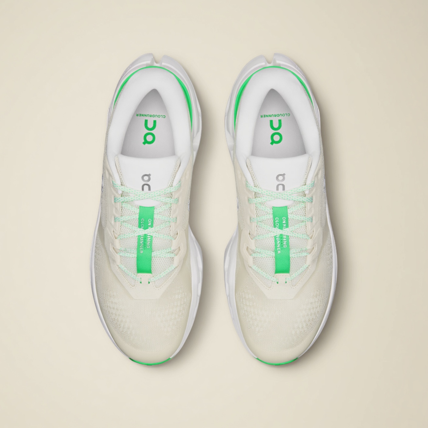 On Cloudgo — Vert Clair / Blanc vue 3
