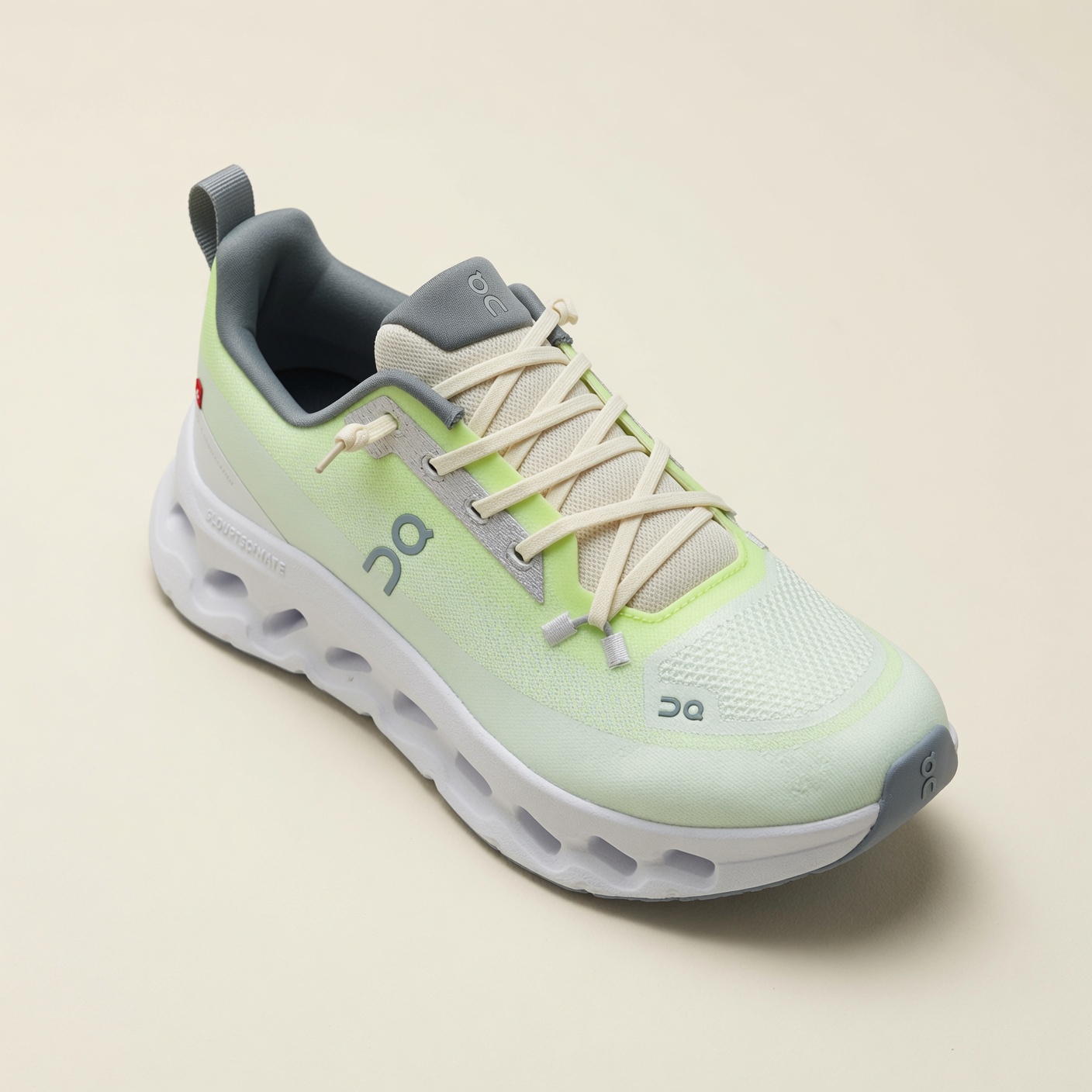 On Cloudmonster Hyper — Vert Lime / Gris vue 3