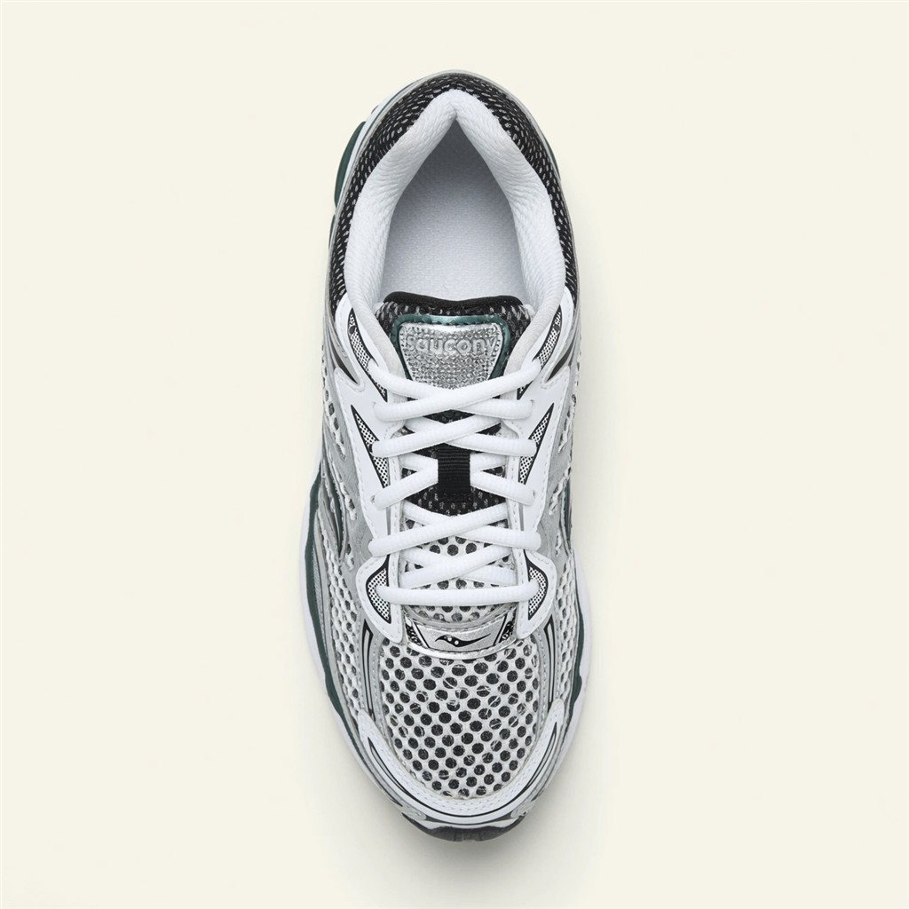Saucony ProGrid Omni 9 — Blanc / Argent / Vert vue 4