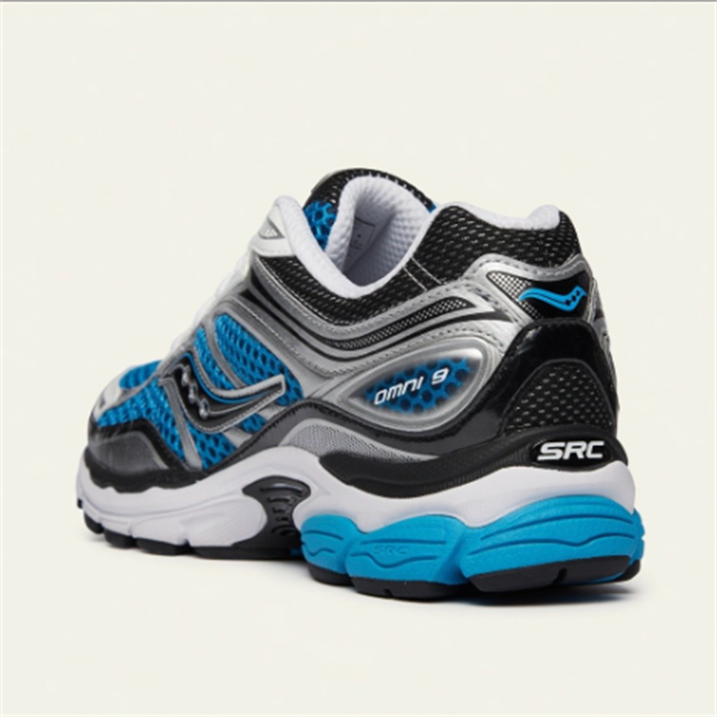 Saucony ProGrid Omni 9 — Blanc / Bleu / Argent vue 5