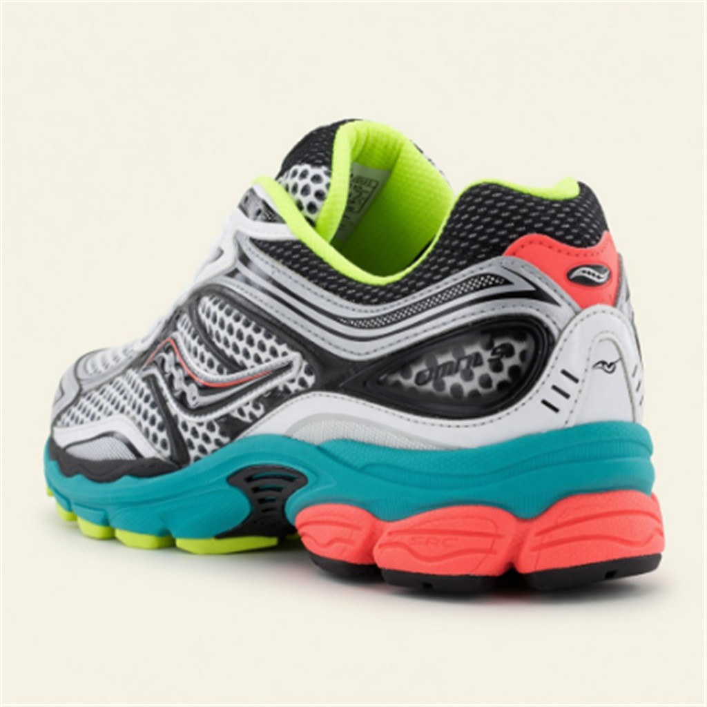 Saucony ProGrid Omni 9 — Blanc / Noir / Turquoise vue 3