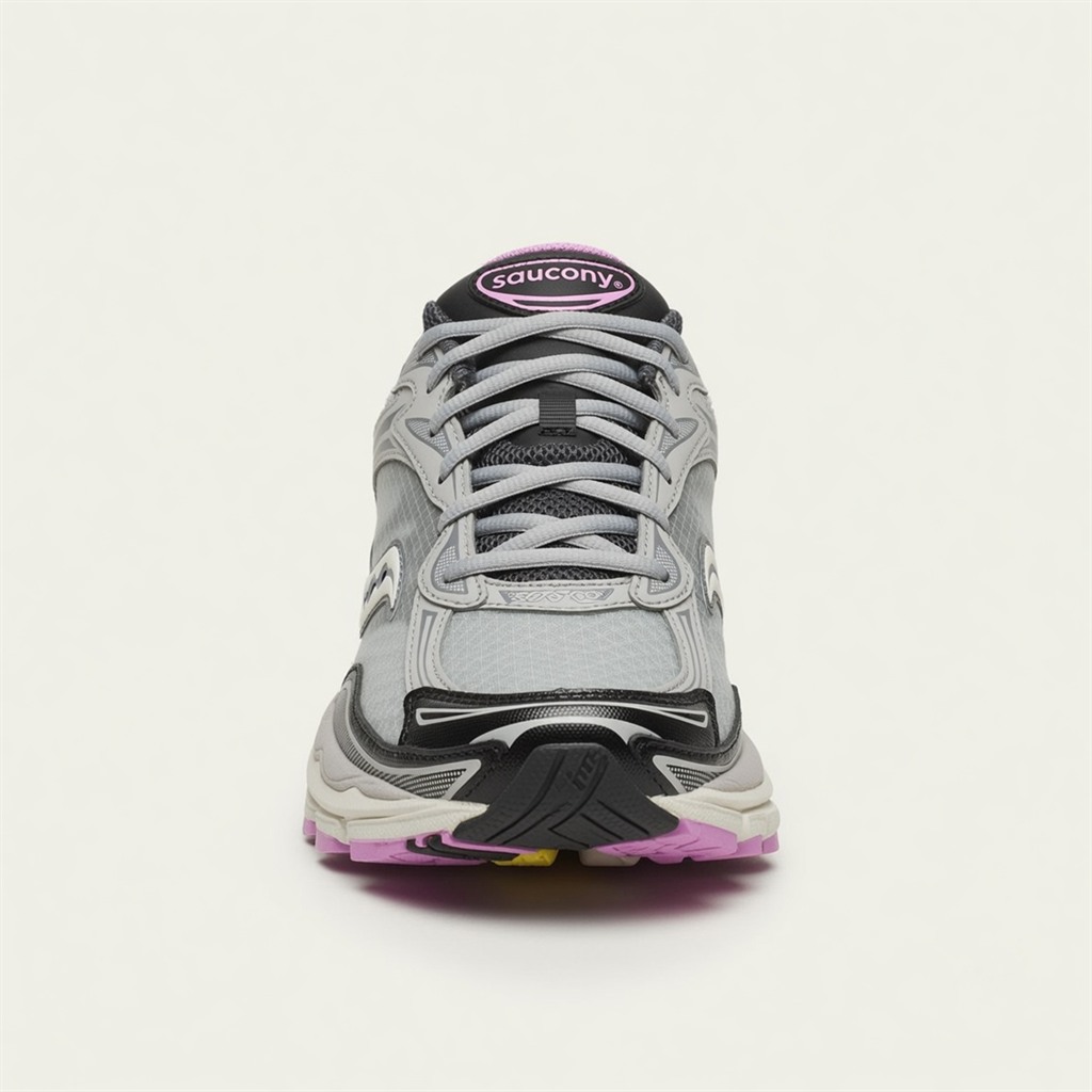 Saucony ProGrid Omni 9 — Gris / Violet / Jaune vue 4