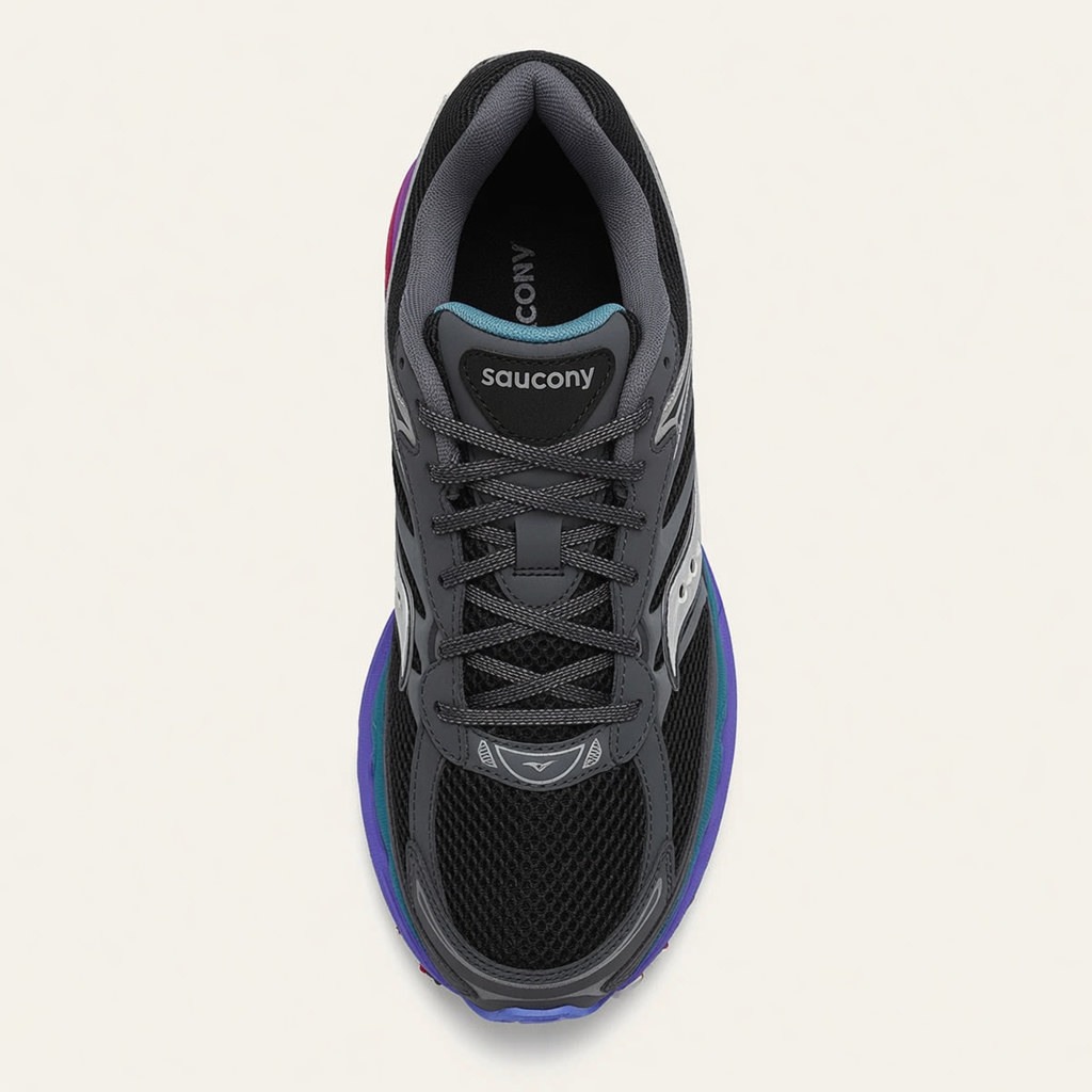Saucony ProGrid Omni 9 — Gris / Violet / Noir vue 4