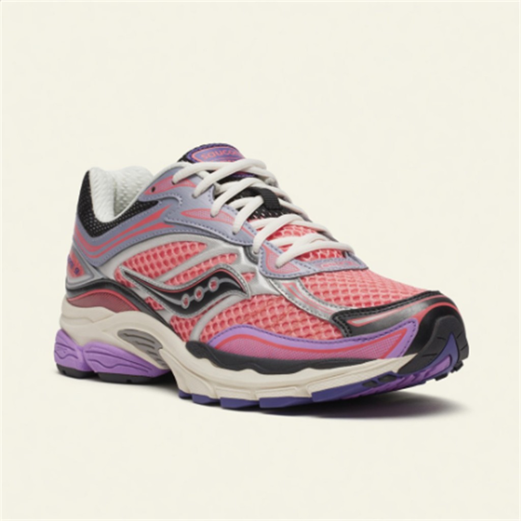 Saucony ProGrid Omni 9 — Rose / Violet / Argent vue 2