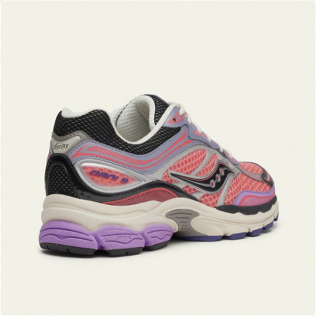 Saucony ProGrid Omni 9 — Rose / Violet / Argent vue 3