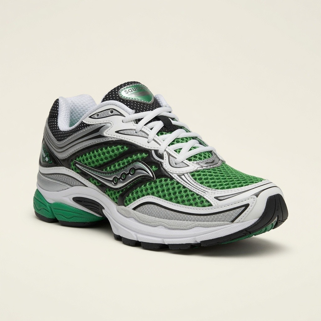 Saucony ProGrid Omni 9 — Vert / Blanc / Noir vue 2