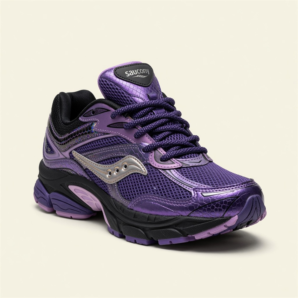 Saucony ProGrid Omni 9 — Violet / Noir / Argent vue 2
