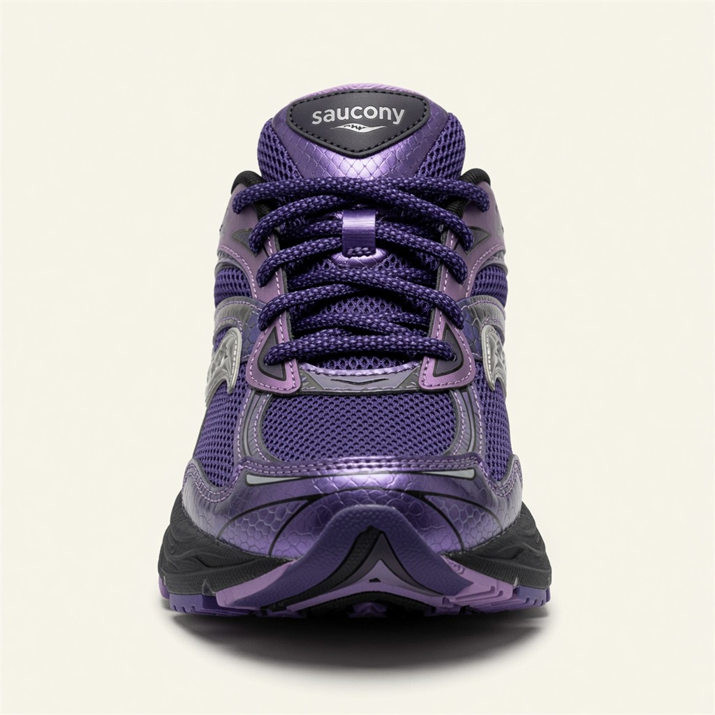 Saucony ProGrid Omni 9 — Violet / Noir / Argent vue 4