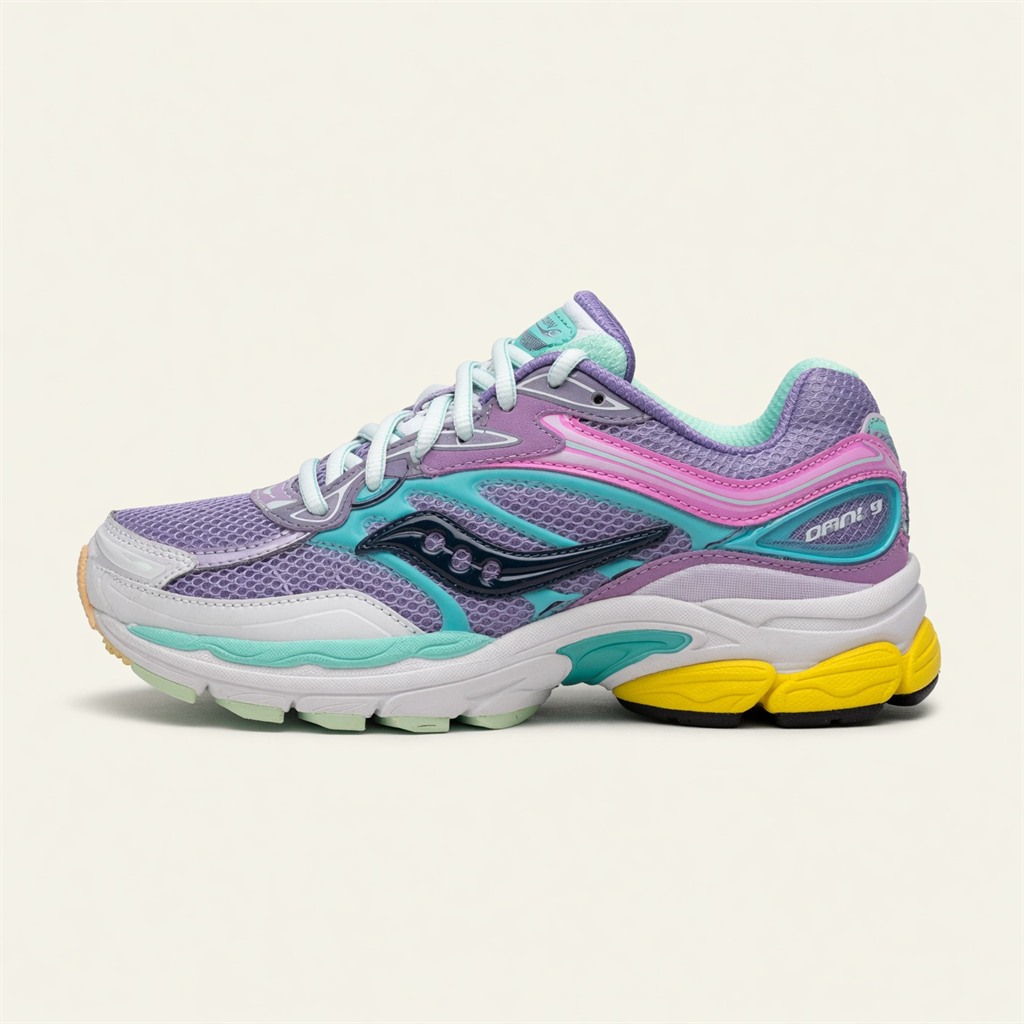 Saucony ProGrid Omni 9 — Violet / Turquoise / Rose