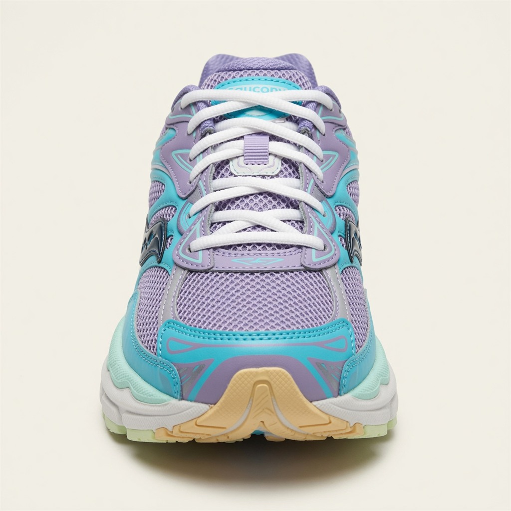 Saucony ProGrid Omni 9 — Violet / Turquoise / Rose vue 3